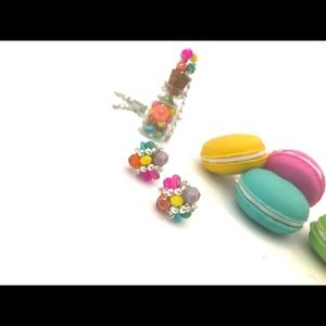 Necklace with bottle full of crystals and wishes.